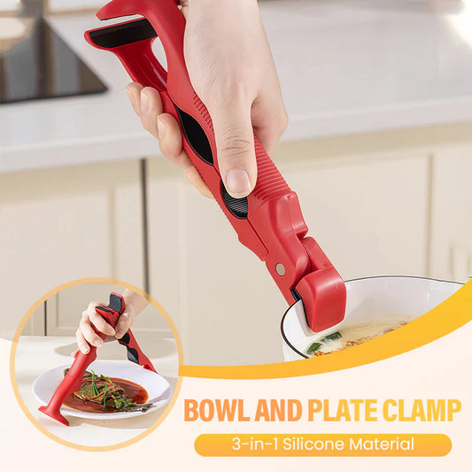 3-in-1 silicone clip for bowls and plates